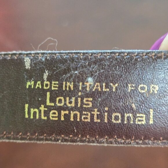 Vintage Louis International Made In Italy Equestrian Brown Leather Belt Size 38 - Picture 4 of 5